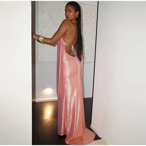 Sexy Sequin Ruffle Mini Sling Dress for Women Chic Street Party Outfit